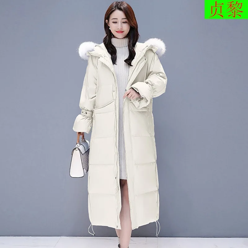

Exta-long Cotton-padded Clothes Women's Thick 2018 Winter New Style Korean-style over-the-Knee to Ankle Cotton-padded Jacket off