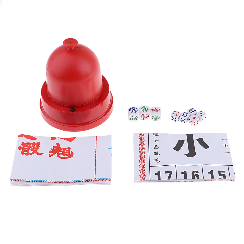 Sic Bo + Fish--Prawn Classic Gambling Game Set W/Dice Cup Party Game