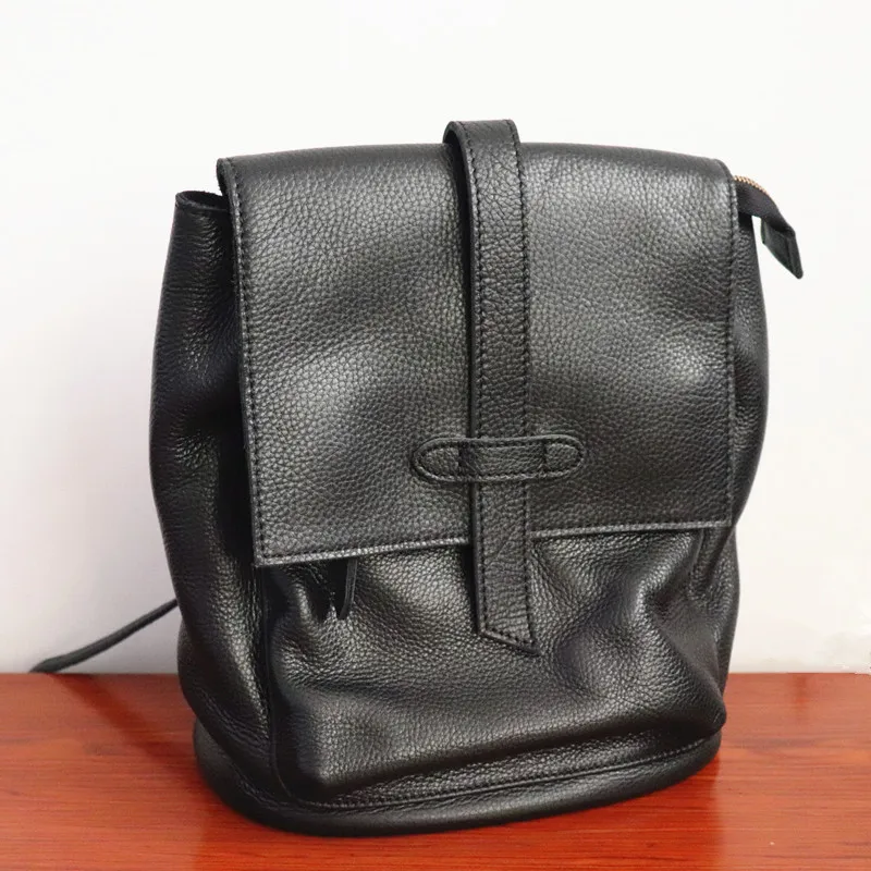Женские рюкзаки из натуральной кожи, женская сумка Mochila Mujer, черные школьные сумки для девочек-подростков, дорожный рюкзак, sac a dos femme
