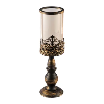 

European-Style Paint Wrought Iron Candlestick Romantic Candlelight Dinner Iron Table Decoration Lover Wedding Props Home Soft Gi