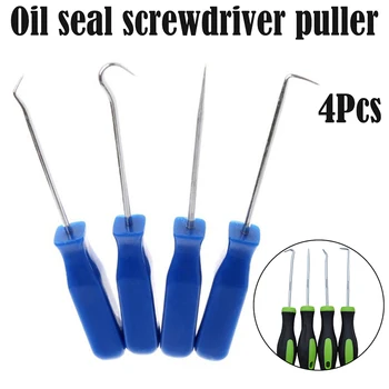 

4Pcs 135mm Car Auto Vehicle Oil Seal Screwdrivers Set O-Ring Seal Gasket Puller Remover Pick Hooks Tools