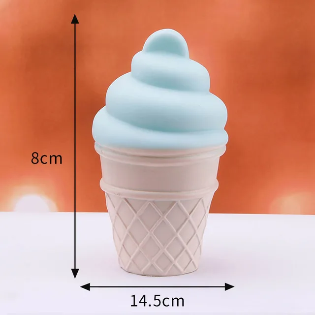 Baby Night Light LED Cartoon Lamp Stars White Clouds Ice cream Mood Lights Children Kids Gift Glow Toy Bedroom Decor Night Lamps Blue Ice cream