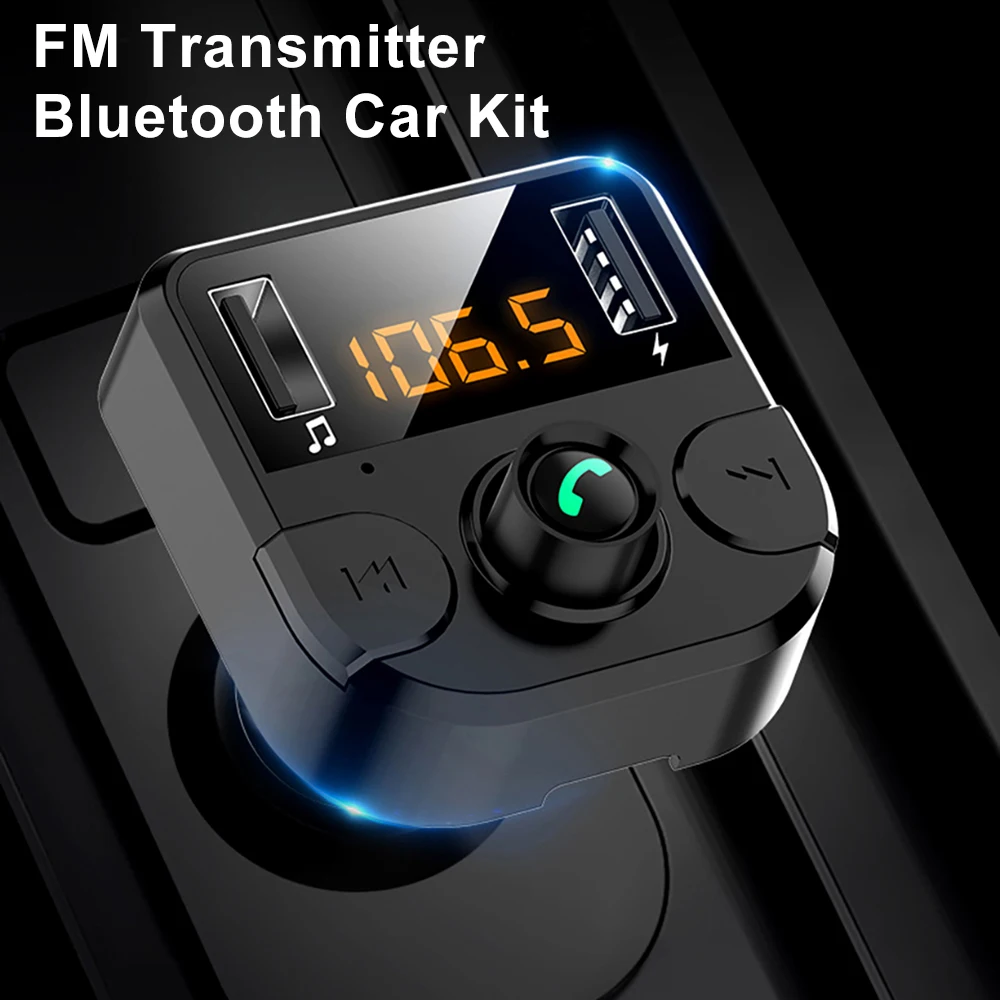 Автомобильное зарядное устройство fm-передатчик MP3-плеер беспроводной Bluetooth приемник автомобильный комплект 3.1A быстрый USB Hands Free USB зарядное устройство FM модулятор