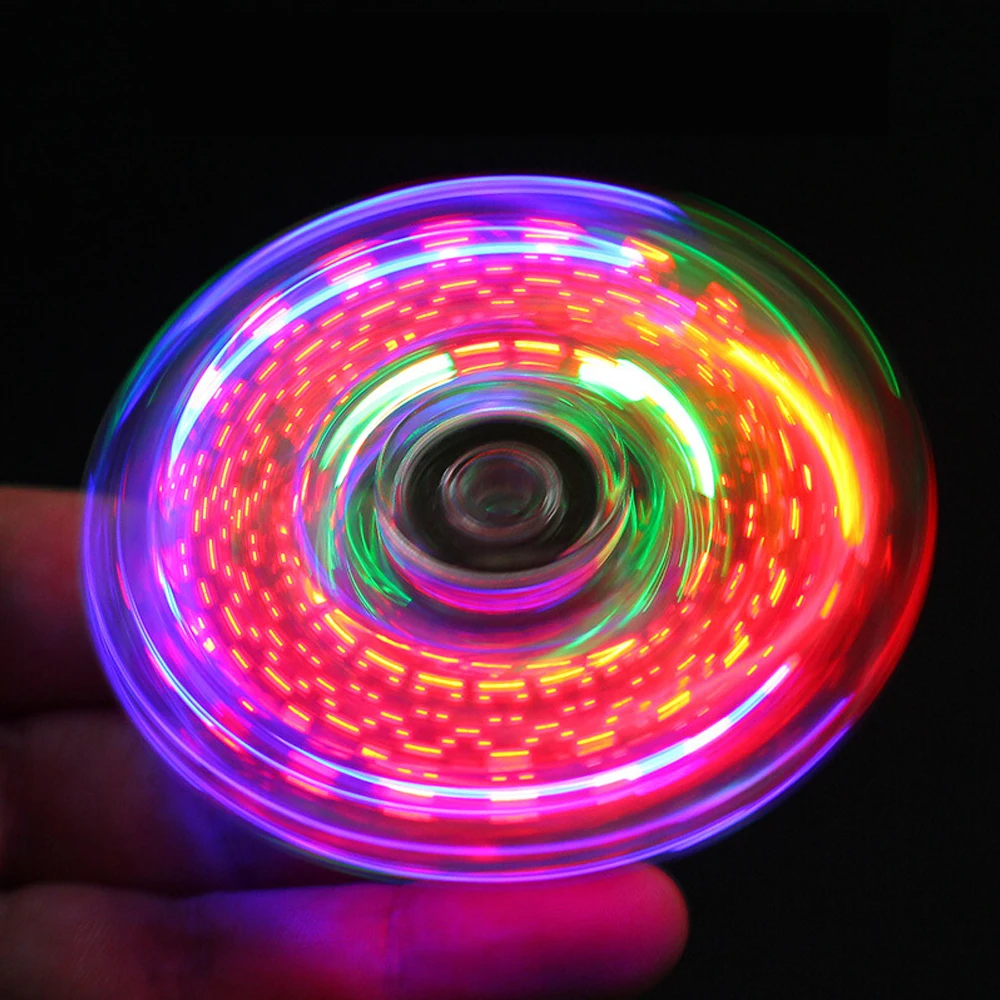 Allure Fidget Spinner Hand Top Spinners Glow In Dark Light Figet Spiner Finger Light LED Flash 3