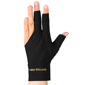 

3 PCS Absorbent Billiard Gloves Three Fingers Spandex Cue Sport Glove Left Right Hand Billiard Cue Shooter Glove