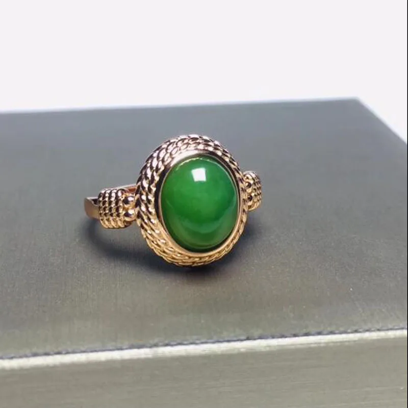 Розовый Настоящее сертифицированное натуральное Хотан Jade Jasper 925 пробы серебро Мужские Женские Амулет зеленый нефрит кольца размер регулируемый лучшие подарки - Цвет камня: Розовый