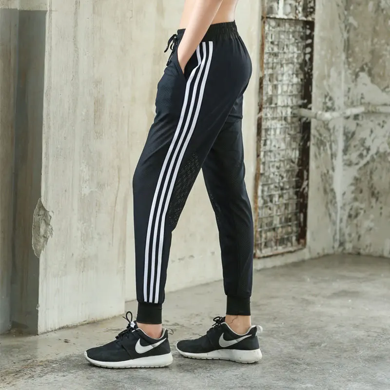 

Spring And Summer New Style Gauze Three Bars Elastic Waist Gymnastic Pants Women's Running Quick-Drying Loose-Fit Closing Harem