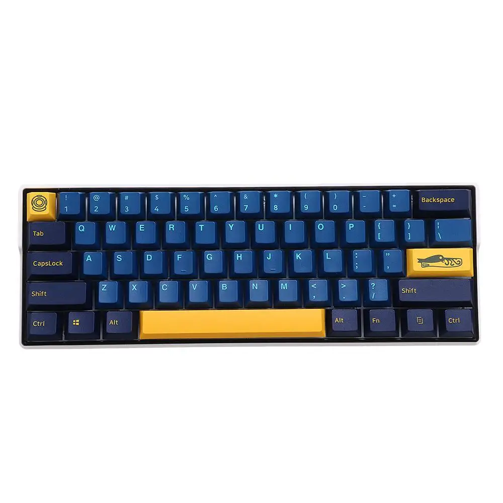 109 клавиш PBT Keycap Набор DIY клавиатура синий желтый Keycaps для 61/68/87/104/108 механические