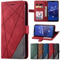 Skórzane etui do Huawei P20 P30 P40 Pro Lite E Mate 20 30 40 Pro Lite P Smart 2019 Y6P 2020 2021 odporny na wstrząsy telefon stań pokrywy 1