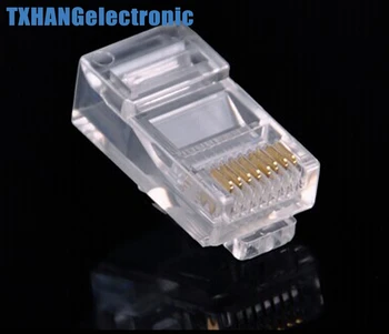 

20Pcs Practical Internet Gold Plated Cable Modular Plug Adapter RJ45 8P8C CAT5E diy electronics