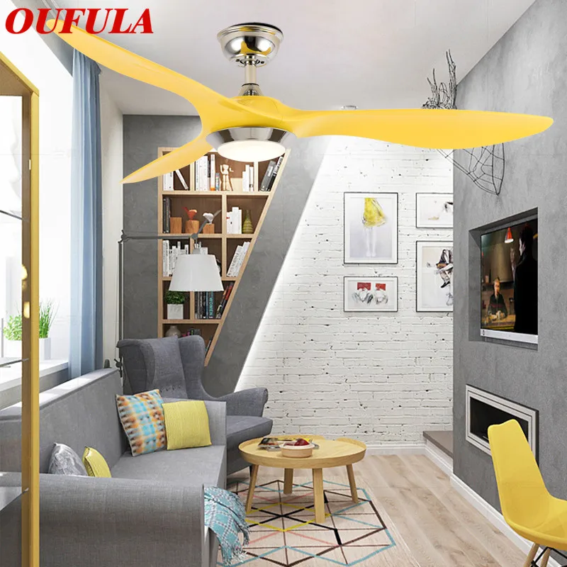 

OUTELA Modern Ceiling Fan Lights Lamps With Remote Control Fan Lighting Applicable for Dining Room Bedroom Restaurant