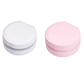 

Multifunctional Portable Jewelry Box Travel Mini Mini Jewelry Bag with Mirror Earring Earring Ring Storage Box