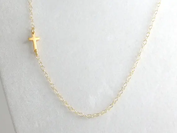 Простой серебро и золото Цвет чокер с крестиком колье для Для женщин богемные