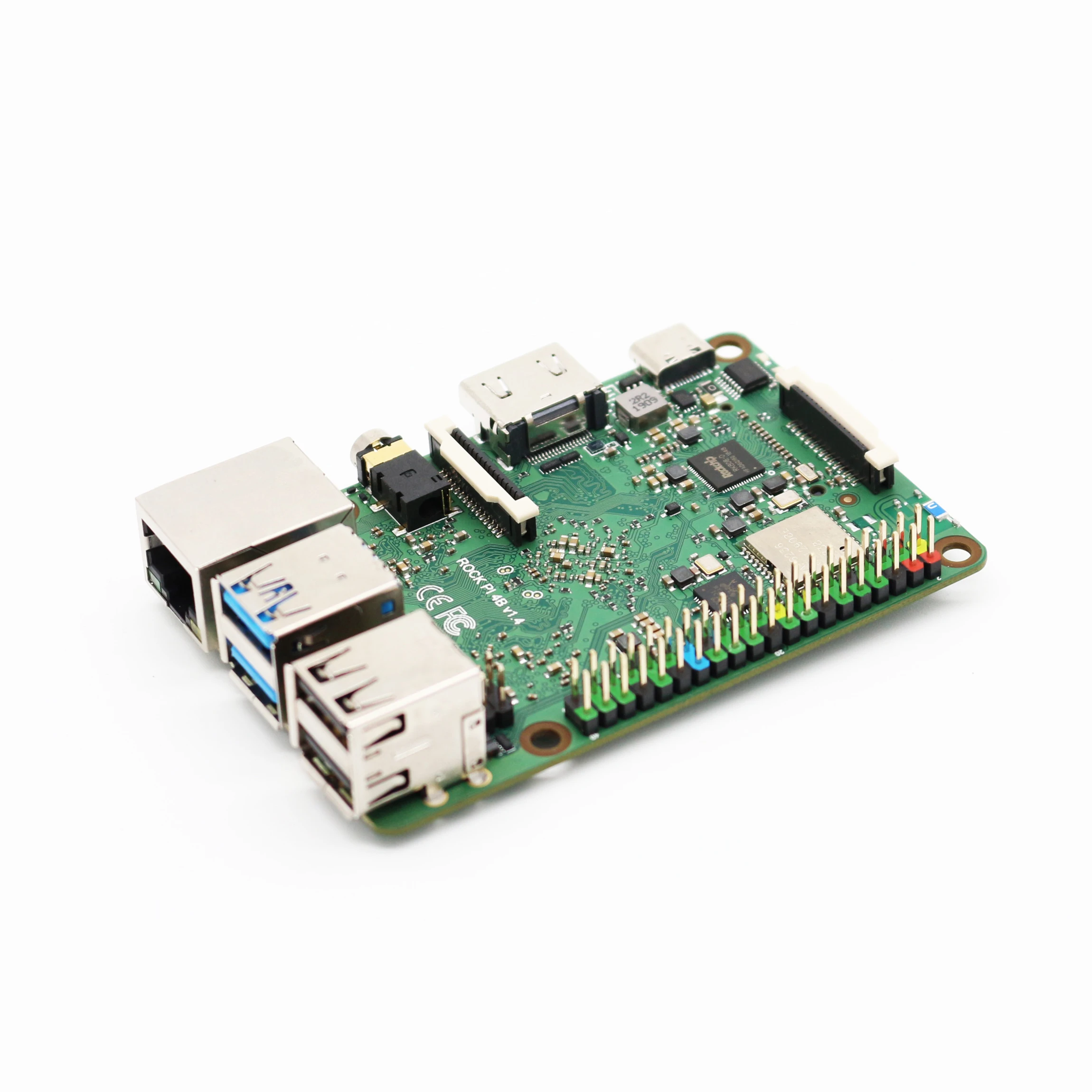 AiSpark ROCK Pi 4B V1.4-RK3399 64 бит Hexa Core cpu-4 Гб LPDDR4 ram-HDMI 2,0 до 4k@ 60