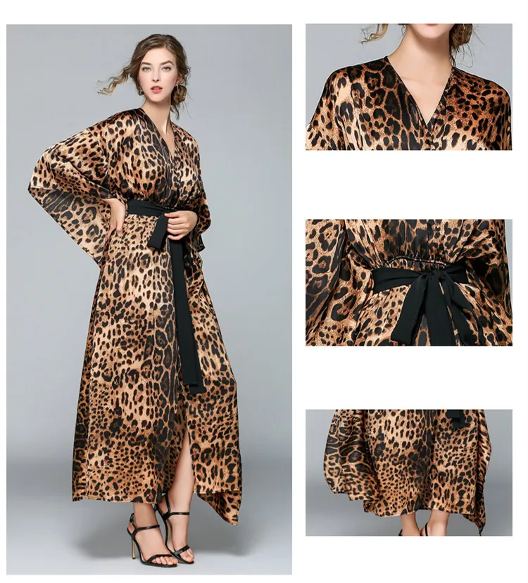 Leopard Abaya Robe Dubai Turkey Islam Kimono Cardigan Hijab Muslim Dress Kaftan Abayas For Women Jilbab Caftan Elbise Clothing