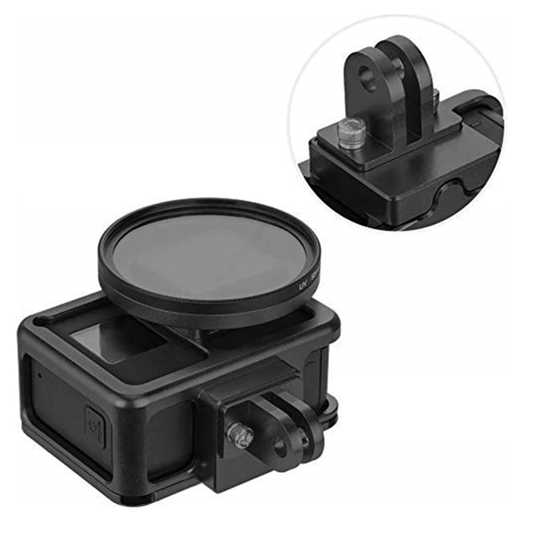 PATALACHI алюминиевый сплав с ЧПУ корпус камеры оболочки чехол для GoPro Hero 7 6 5, скелет Защитная клетка с задней двери чехол и УФ объектив
