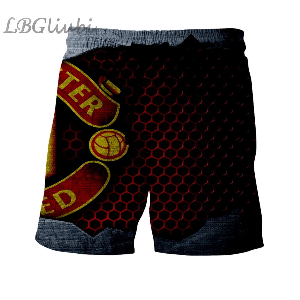 

2019 Manchester United 3D Print Shorts Manchester United Fans Sports Breathable Shorts Men and Women Casual Shorts
