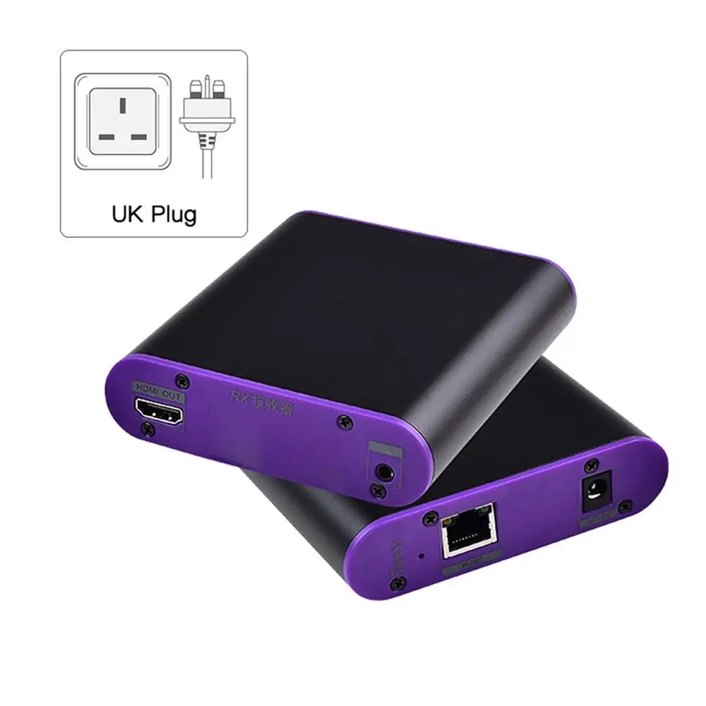 UK plug Cat871 120 m/396ft 1080p 60 Гц HDMI передатчик и приемник Удлинитель Ethernet cat5e/6 plus/7 для глубокий цвет 3D EDID Dobly DTS - Цвет: UK plug