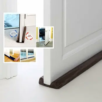 

Flexible Twin Side Blocker Door Sealer Anti Wind Dust Door Guard Stopper Under Door Draught Excluder Doorstop 90cm Sealing Strip