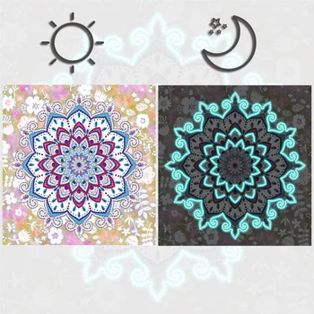 

DIY Mandala Special Shaped Luminous Diamond Painting Lighting Diamond Embroidery Art Kits Home Decor Home Decoration