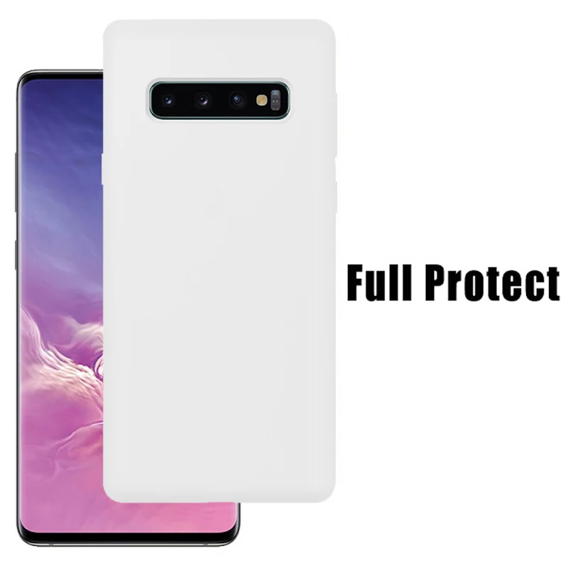Для samsung S10 чехол, высокое качество, мягкий силикон, 360, полная защита, задняя крышка для samsung Galaxy S10 Plus S10e чехол - Цвет: Белый