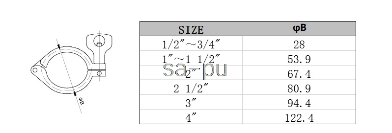1 set 1.5" 2" 2.5" 3" Tri Clamp 50.5/64/77.5/91mm Ferrule OD SS304 Stainless Steel Tri Clover Sanitary Fitting for home Brewing 1 set 1.5" 2" 2.5" 3" Tri Clamp 50.5/64/77.5/91mm Ferrule OD SS304 Stainless Steel Tri Clover Sanitary Fitting for home Brewing