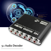 1 шт. 5,1 канальный AC3/DTS цифровой аудио конвертер передач объемный звук пик декодер HD плееры для ПК DVD наушники