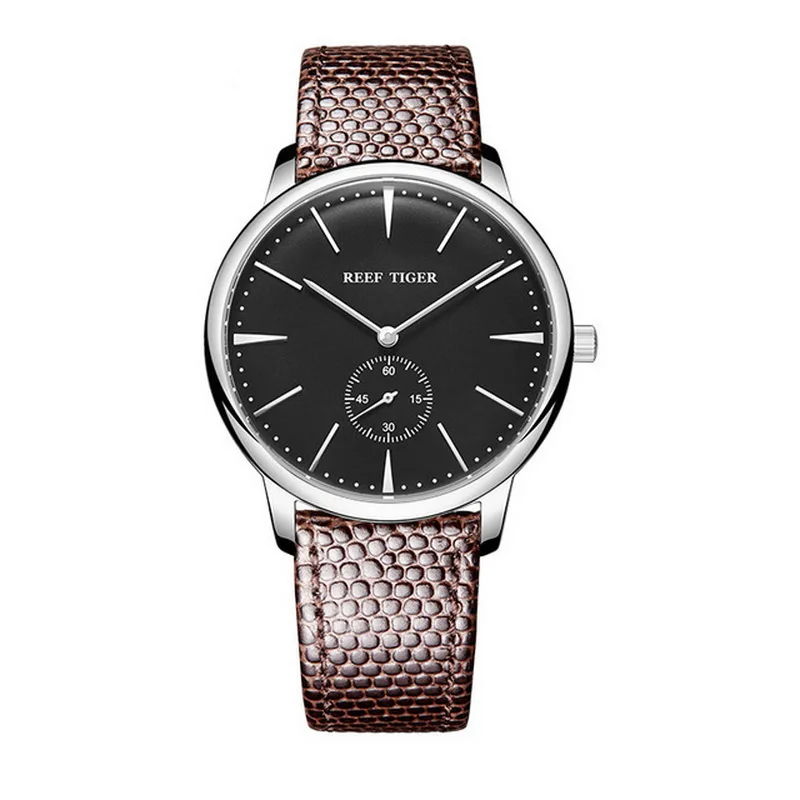watch men p10 Парные часы, нарядные наручные часы Reef Tiger, мужские Роскошные водонепроницаемые кварцевые наручные часы, модные часы relogio с кожаным ремешком RGA820 - Цвет: watch men p10