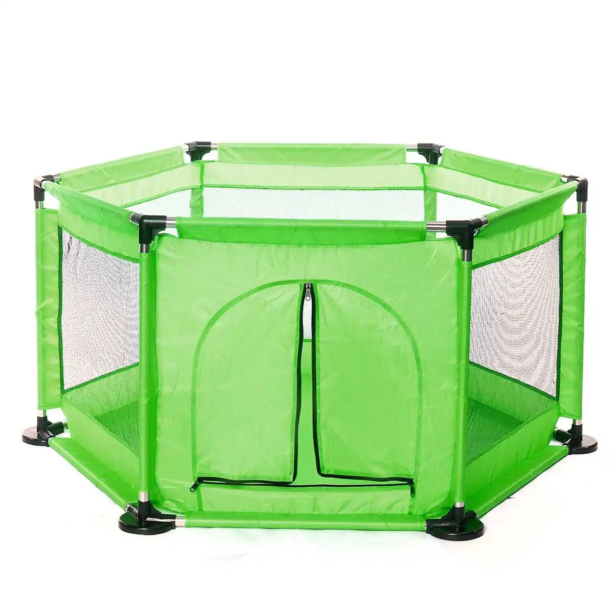 Green 130 см большой детский манеж, игровой домик в сборе, для помещений, для улицы, для малышей, игровой мяч, бассейн, палатка, игровая площадка, ограждение для безопасности ребенка - Цвет: Green