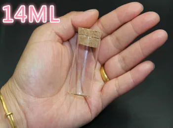 

50PCS 24*60mm 14ml Clear Tube Glass Bottle Empty Jars Cork Stopper Vial Wedding Home DIY Wish Bottle Jars Storage Bottles Deor