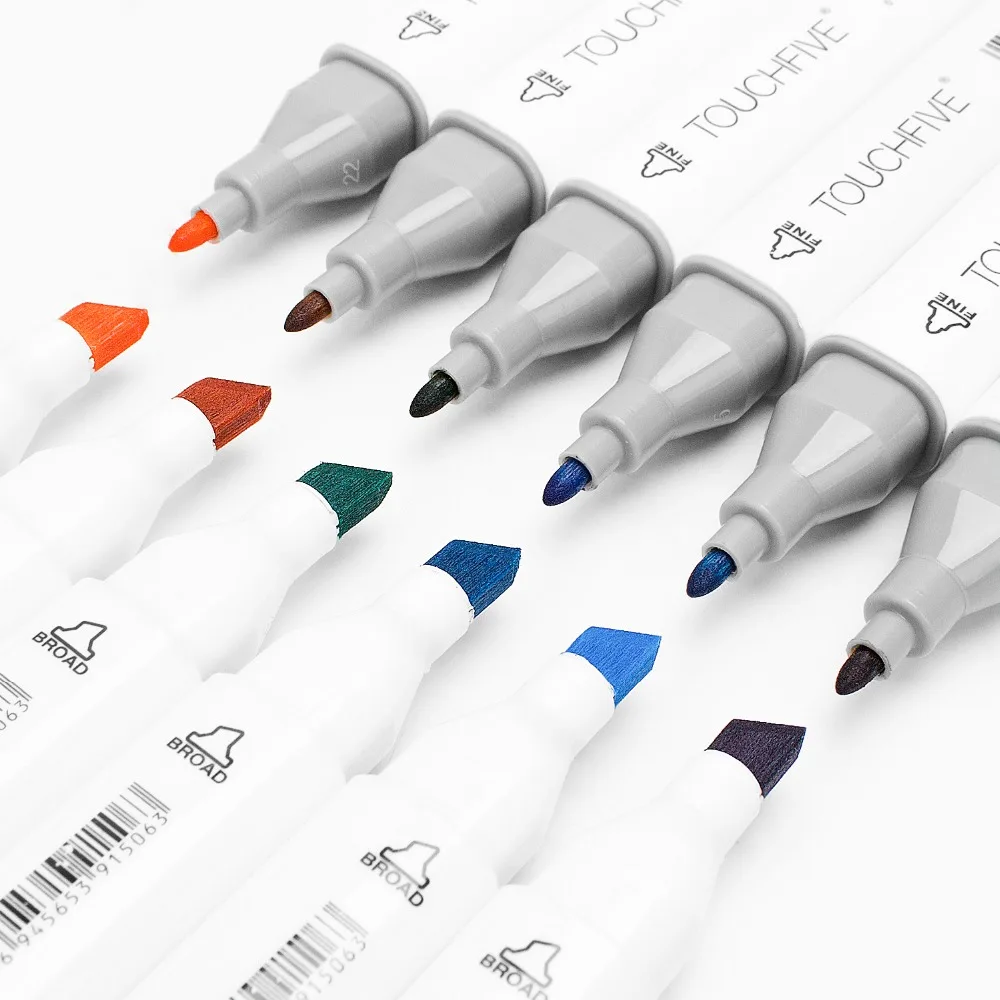 Touchfive профессиональные маркеры с буквами каллиграфия ручка маркеры на спиртовой основе Перманентный маркер 80 цветов для школьных принадлежностей