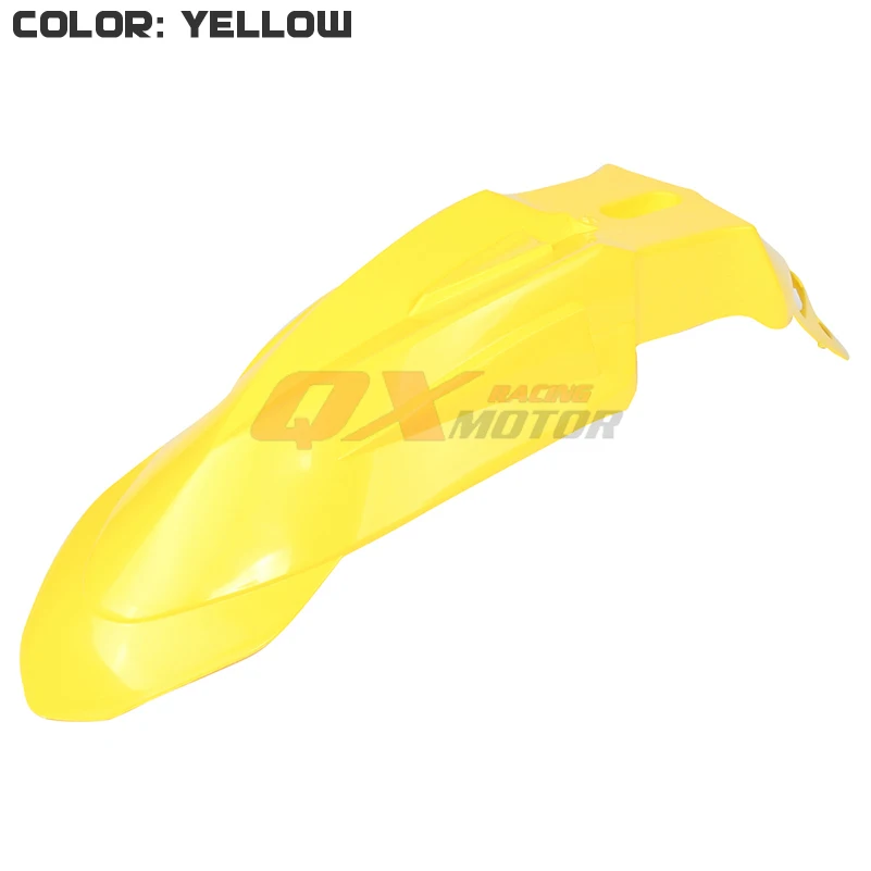 Yellow Универсальные 7 цветов Пластиковые черные передние крылья Supermoto Evo для KX DRZ CRF YZF WR - Цвет: Yellow