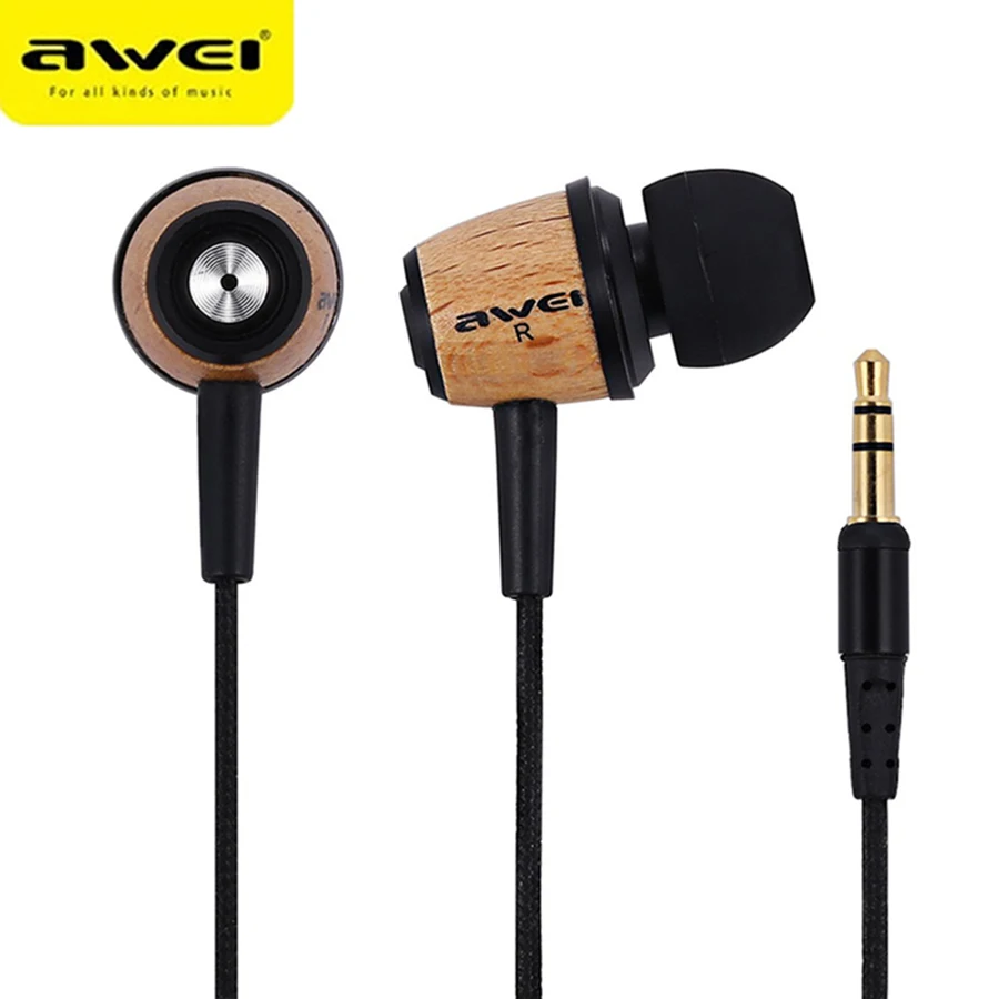 Awei наушник наушники проводные для телефона вкладыши ear компьютера пк бега