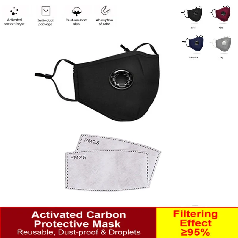 

10/20/30PCS Filter Masks As N95 Masks Anti Fog Anti PM2.5 Mask Respirator Washable Reusable Dust Masks Feature As KF94 KN95 FFP3