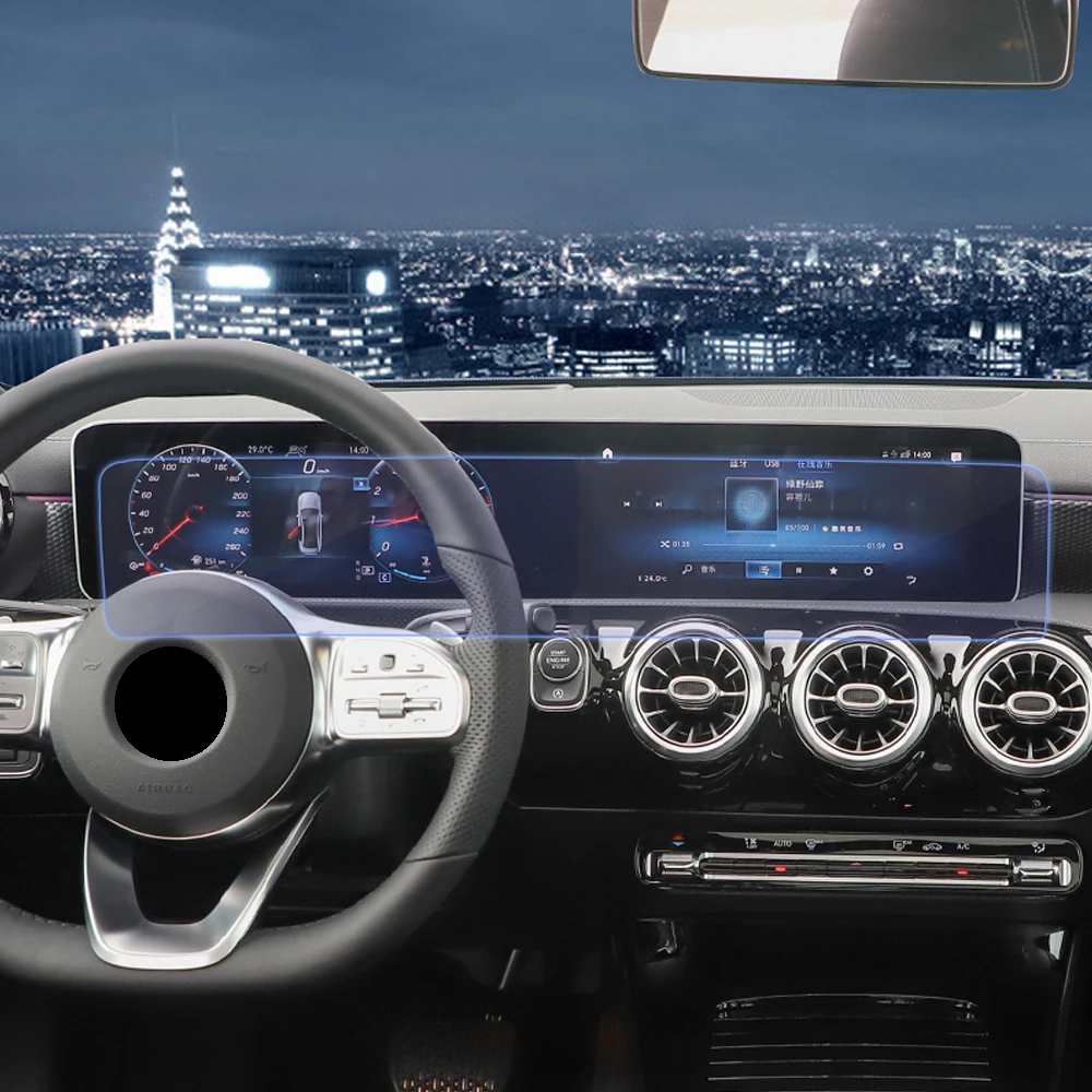 Для Mercedes-Benz Class A W177 Автомобильная навигационная панель монитора, защитное стекло, закаленное покрытие, наклейка