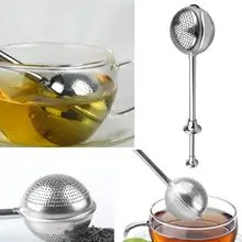 2 шт., ситечко для чая с длинной ручкой, нержавеющая сталь, круче, многоразовый фильтр для заварки кухонного бара, аксессуары для чайного дома