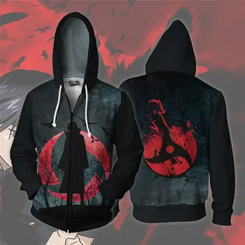 

Anime Naruto akatsuki hoodies hooded 3d print men hoodies male sweatshirts Streetwear Hoody coat men's hoodie