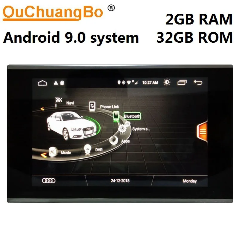  Ouchuangbo multimedia radio recorder for A7 A6 C7 2012-2018 with Android 9.0 gps navigation 8.8 inc