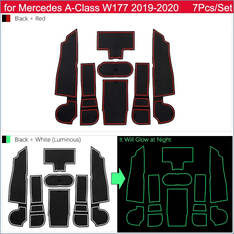Противоскользящая дверная резиновая подушка для Mercedes Benz A-Class W177 A класс A220 A250 A45 AMG аксессуары для салона автомобиля