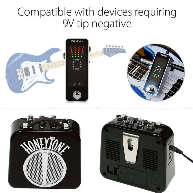 

Five Power Plugs Power Supply for Guitar Effect Pedals 9V DC with Cable 5 Way Daisy Chain Cord