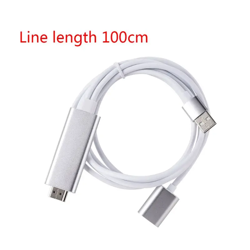 OOTDTY USB к HDMI 1080P ТВ Кабель-адаптер HD конвертер для Apple iPhone 8 7 6 samsung Galaxy S8 S7 для Android смартфонов