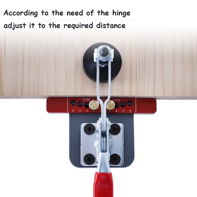 Woodworking Tools Concealed Hinge Jig 26mm/35mm Hinge Boring Bit Woodworking Drilling Guide Locator Fixture Cabinet Cupboard Door