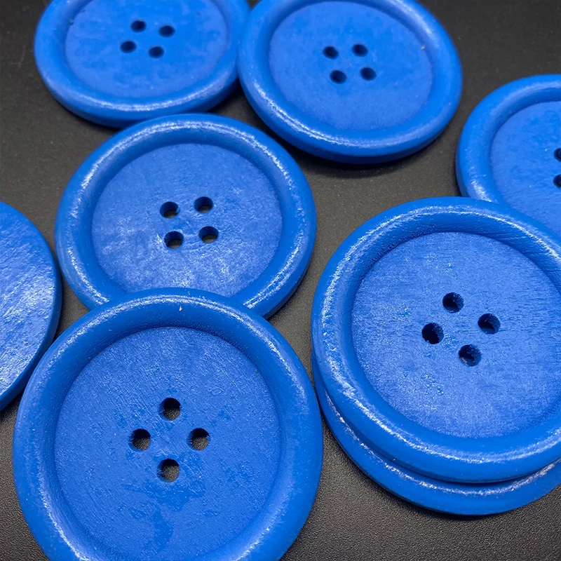 1 шт. 50 мм синяя картина деревянный цвет пуговицы сапоги пальто швейная одежда
