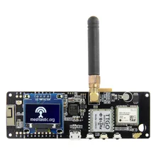 LILYGO®Ttgo meshtastic t-beam v1.1 esp32 433/868/915/923mhz wifi bluetooth esp32 gps NEO-6M sma 18650 suporte de bateria com oled
