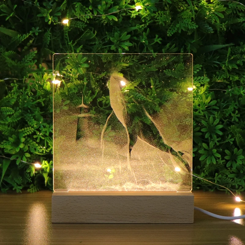 DIY стиль 3D светодиодный Ночная Атмосфера лампы