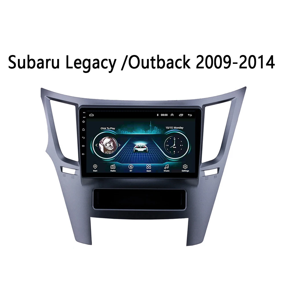 Автомагнитола для Subaru Outback 2010 2011 2012- Android 8,1 " Мультимедийная система Поддержка камеры заднего вида FM SWC Многоязычная