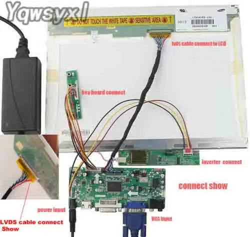 Hdmi + Dvi Controlador de Tela Kit para M170eg01 Yqwsyxl Lcd Led Placa Motorista V.7 M170eg01 V.9 Vga - Imagem 5