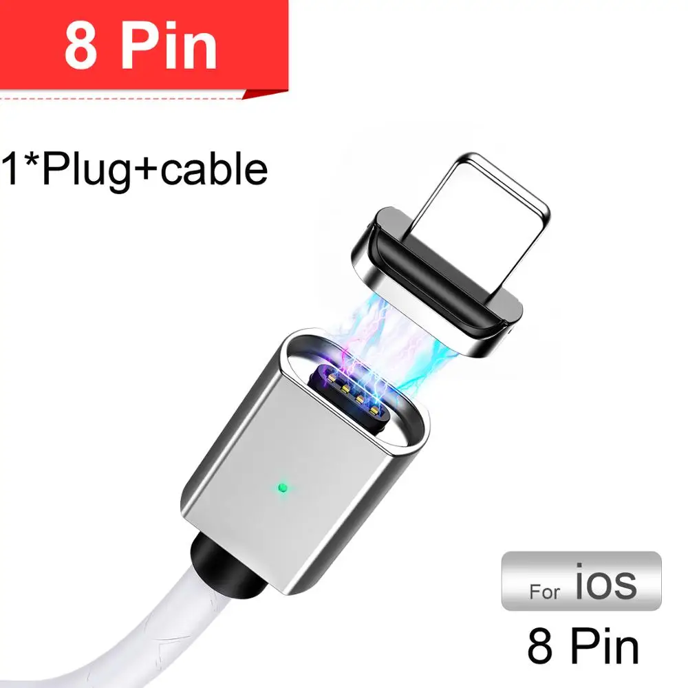 Магнитный Micro USB кабель Олаф 3А для быстрой зарядки iPhone samsung, кабель для передачи данных, магнитный кабель для зарядного устройства, USB кабель для мобильного телефона типа C - Цвет: IOS silver