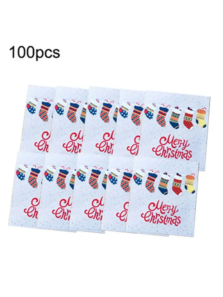 100 шт 10*10 см Рождественский мешок для выпечки печенья ручной работы упаковка мыла сумка Nougat яичный желток хрустящая Рождественская подарочная сумка