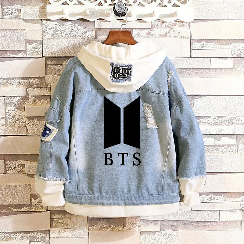 5 BTS21 Bangtan мальчик косплей куртка костюм повседневные джинсы пальто для женщин мужчин осень деним толстовка с капюшоном Топ ковбой Hallowen BTS - Цвет: 5